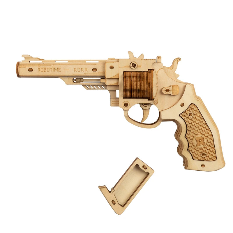 DIY Revolver Model Building Block Kit Assembly