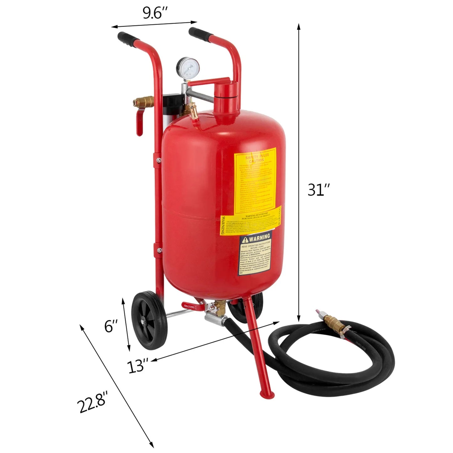 10Gal Portable Air Sandblaster With 125 Psi