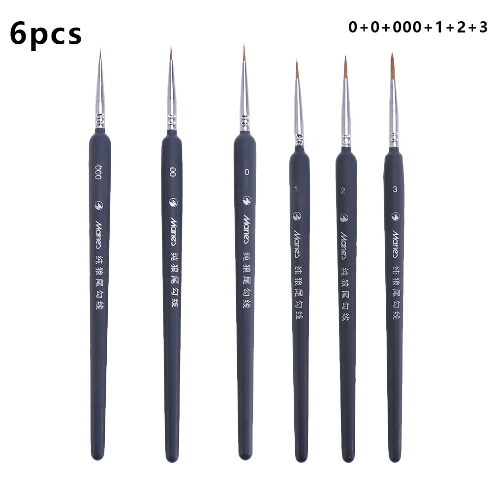 Professional Paint Fine Painting Pen Nylon Hair Brush Sets Detail Painting Drawing Line Pen Brush Art Supplies