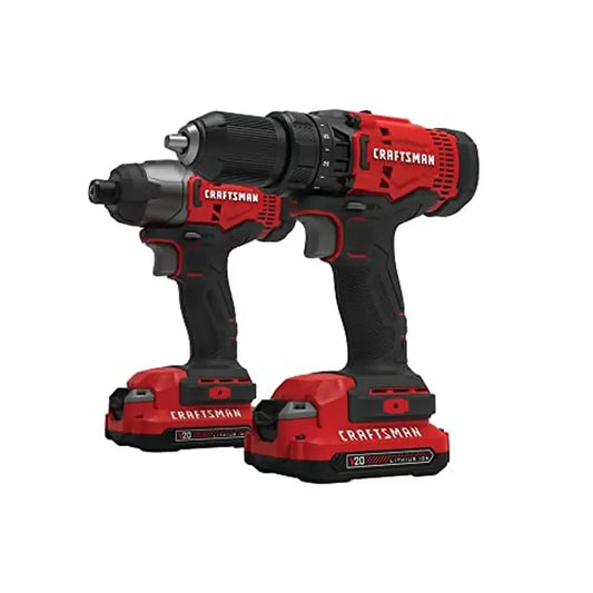 MAX Cordless Drill and Impact Driver Combo Kit 2 Batteries and Charger Included Powerful Motor 2 Speed Gearbox Max Torque 1,460