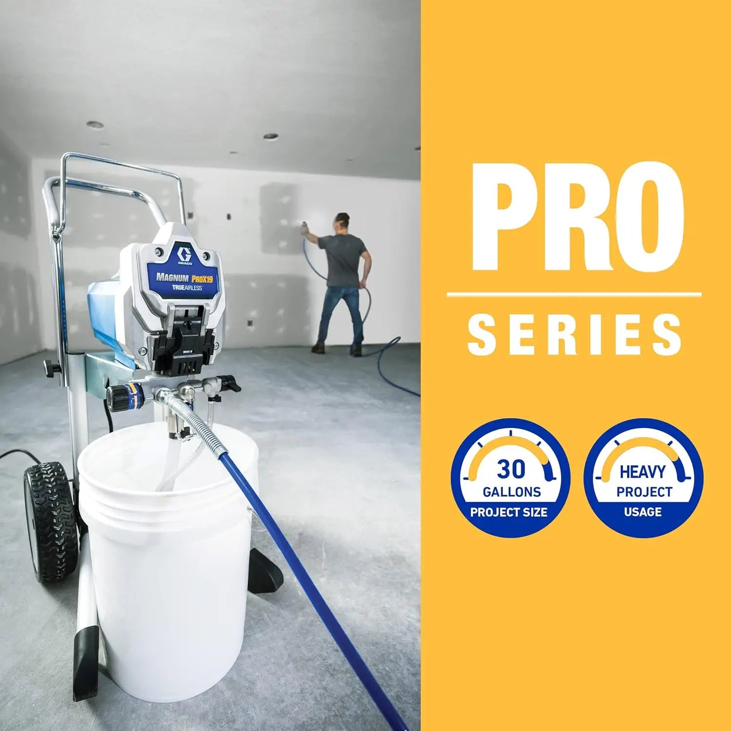 17G180 Magnum ProX19 Cart Paint Sprayer, Blue & white