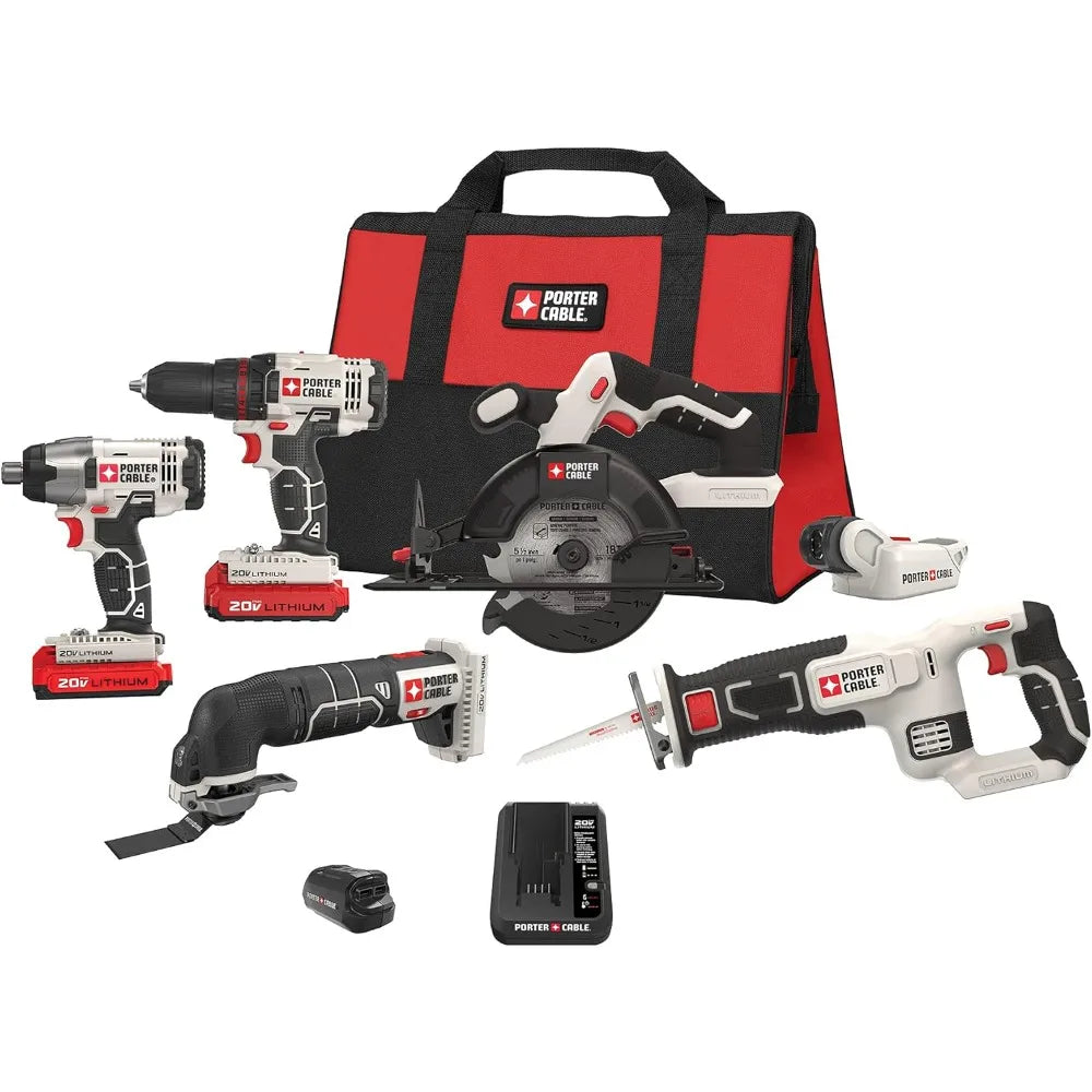 20V MAX* Lithium Ion 6-Tool Combo Kit with Free USB Device