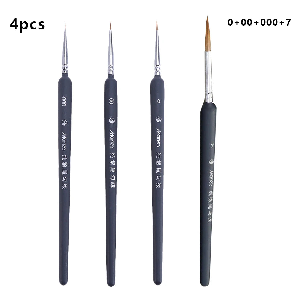 Professional Paint Fine Painting Pen Nylon Hair Brush Sets Detail Painting Drawing Line Pen Brush Art Supplies