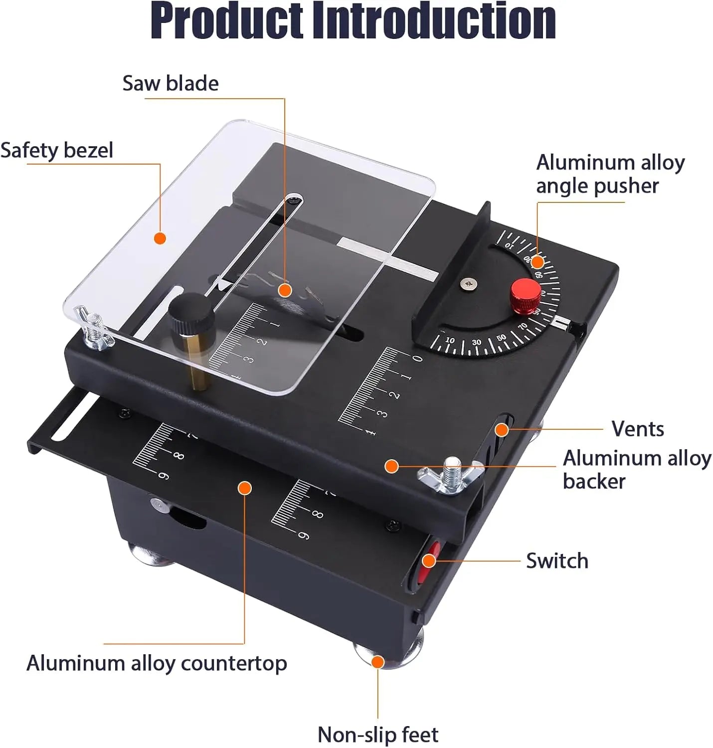 Mini Table Saw,100W Adjustable