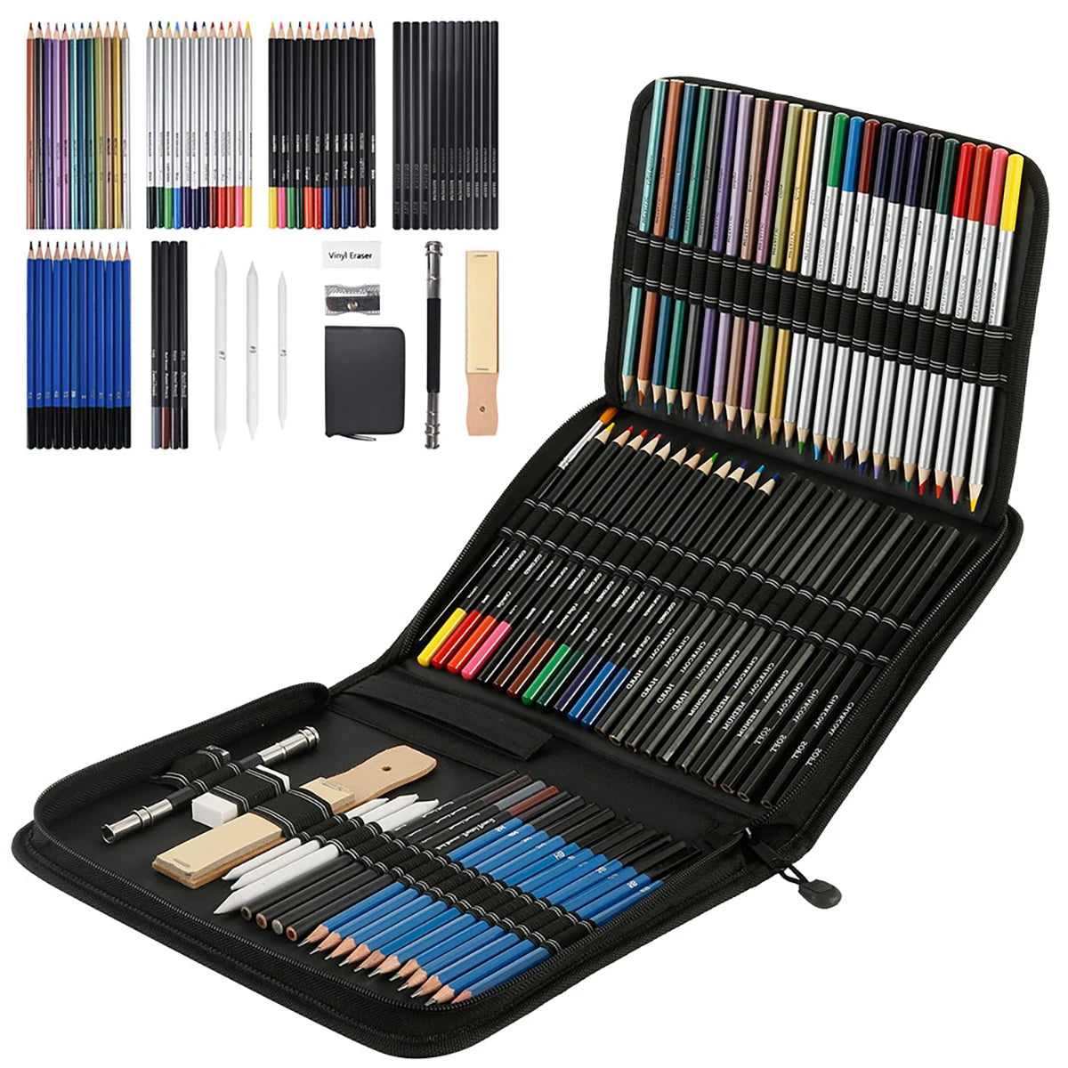 72Pcs Drawing Sketching Kit Set