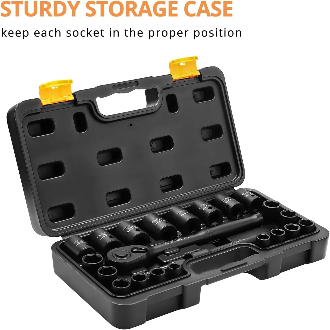 1/2-Inch Impact Socket Sets, 23 Pieces