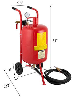 10Gal Portable Air Sandblaster With 125 Psi